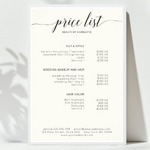 Modern, Preisliste Poster
