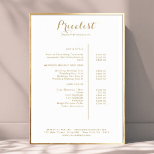 Modern, Preisliste Poster