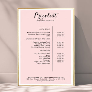 Modern, Preisliste Poster