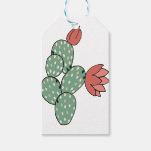 Modern Prickly Pear Cactus Geschenkanhänger