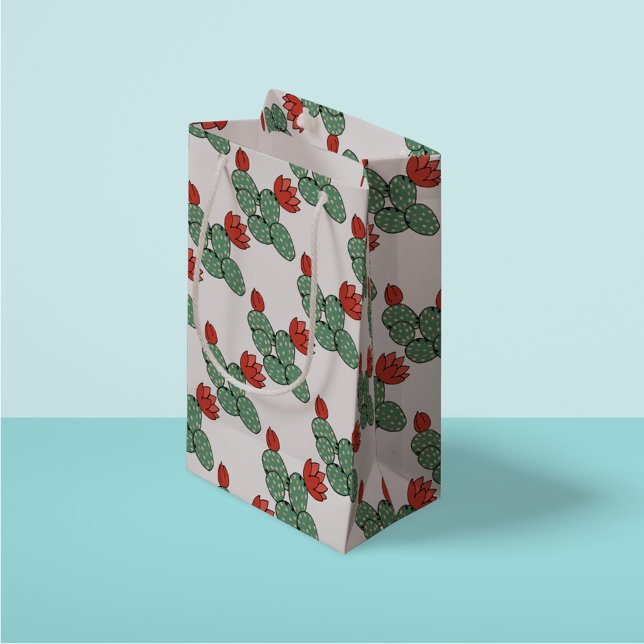 Modern Prickly Pear Cactus Kleine Geschenktüte (Von Creator hochgeladen)