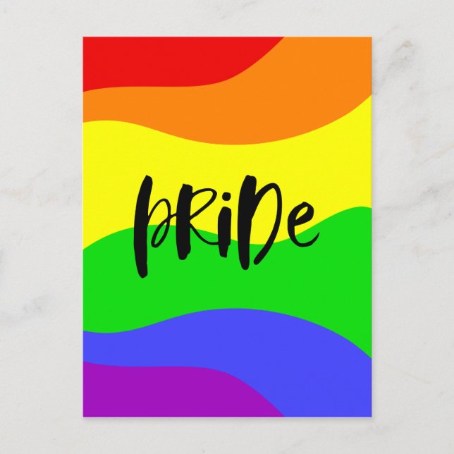 Modern Pride Rainbow Postkarte (Vorderseite)