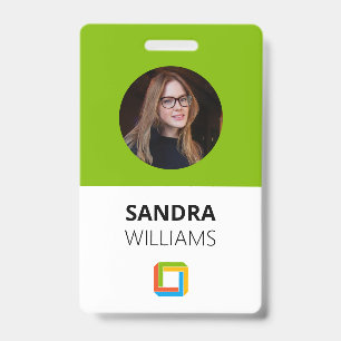 Modern Print Beruflich Green Custom Employee ID Ausweis