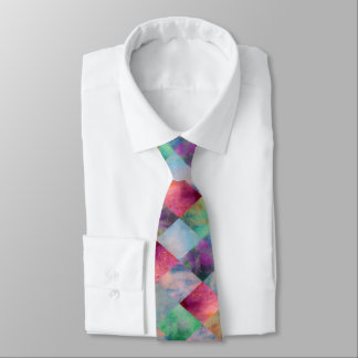 Modern Prismatic Diamond Pattern Necktie Krawatte