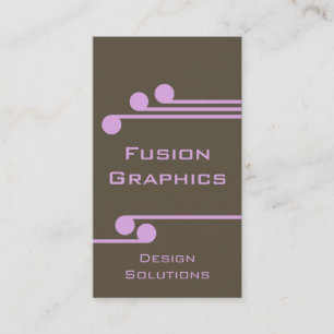 Modern Pro Business Card, Brown und Lavendel Visitenkarte