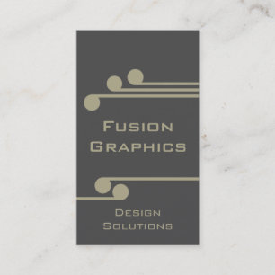 Modern Pro Business Card, Grau & Beige Visitenkarte