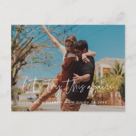 Modern Probieren wir das noch einmal Foto Postcard Postkarte