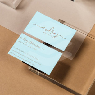 Modern Professional Blue Gold Signature Visitenkarte