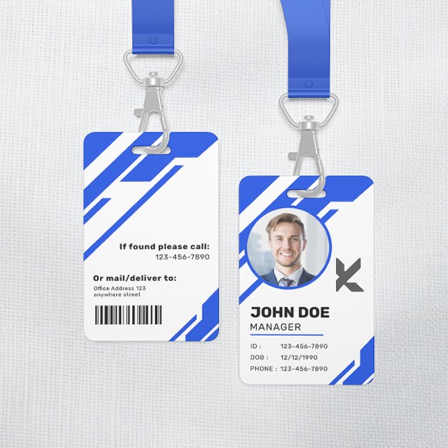 Modern Professional Corporate Manager ID Badge Ausweis (Von Creator hochgeladen)