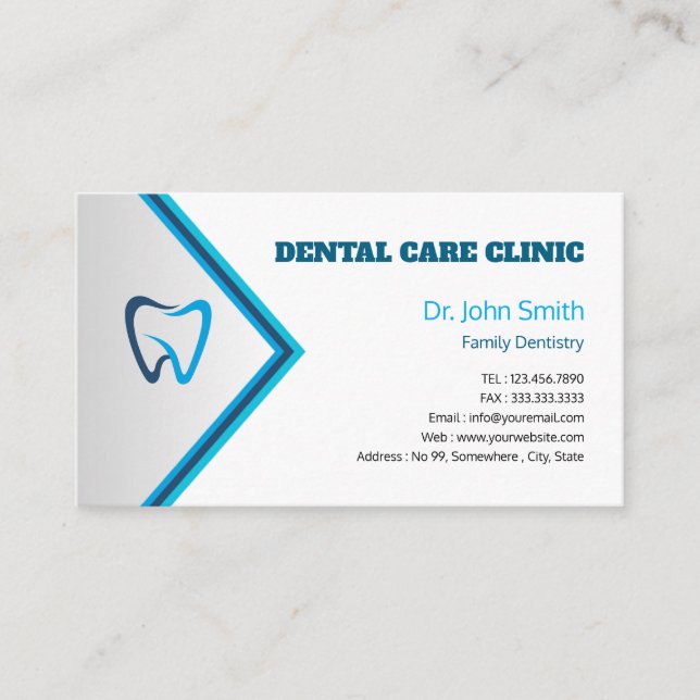 Modern Professional Dental Custom Practice  Terminkarte (Vorderseite)