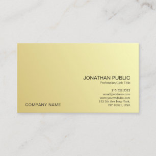 Modern Professional Elegant Gold Look Company Visitenkarte