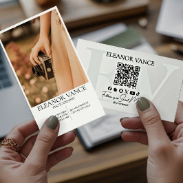 Modern Professional Minimalist Monogrammed Logo Visitenkarte