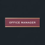 Modern Professional Office Door Sign Türschild<br><div class="desc">Make a lasting first impression with this modern professional office door sign, perfect for corporate offices, private practices, home offices, medical suites, law firms, real estate offices, and more. Featuring a sleek, minimalist design, this personalized nameplate adds a polished touch to any workspace. Elevate your professional space with this sleek,...</div>