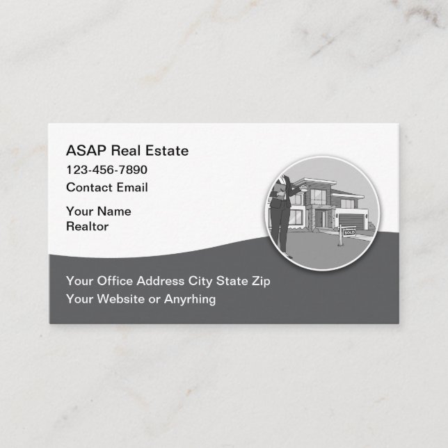 Modern Professional Realtor Business Cards Visitenkarte (Vorderseite)