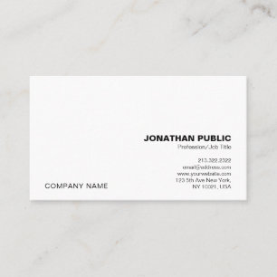 Modern Professional Simple Elegant White Company Visitenkarte