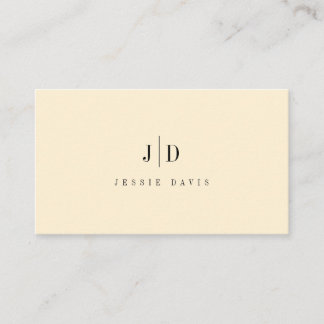 Modern Professional Simple Monogram  Visitenkarte