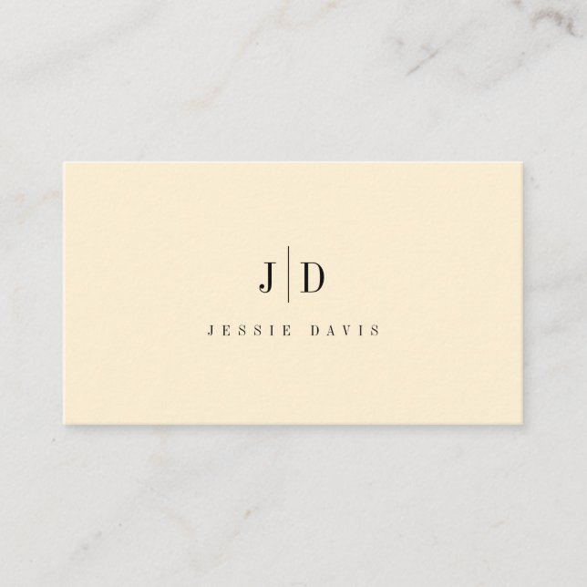 Modern Professional Simple Monogram  Visitenkarte (Vorderseite)