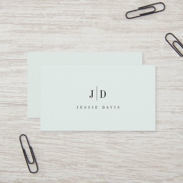 Modern Professional Simple Monogram  Visitenkarte (Vorderseite/Rückseite Beispiel)