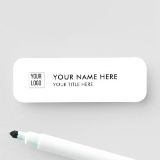 Modern Promotional Business Logo Classic Name Tag Namensschild