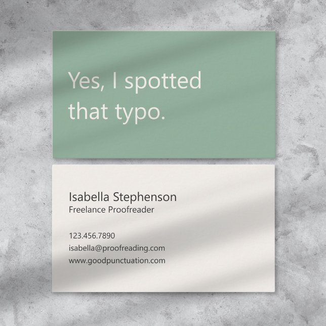 Modern Proofreader Freelance Writing Visitenkarte (Von Creator hochgeladen)