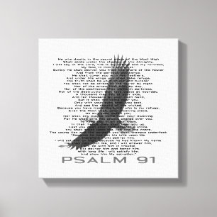 Modern Psalm 91 Bald Adler Bibel Verse Leinwanddruck