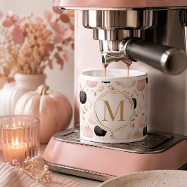 Modern Pumpkin Monogram - Personalisiert Initial Espressotasse