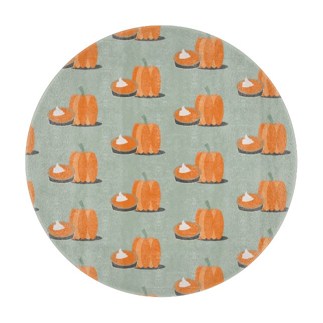Modern Pumpkin Pumpkin Pieptgrün Schneidebrett (Vorderseite)