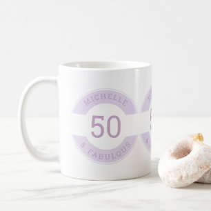 Modern Purple 50 und fabelhafte Geburtstagsfeier N Kaffeetasse