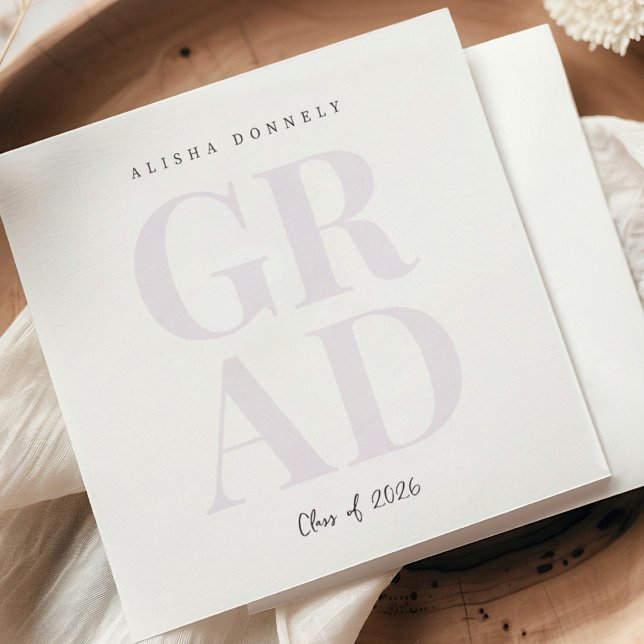 Modern Purple Graduation Napkin  Serviette (Von Creator hochgeladen)