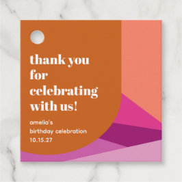 Modern Purple Rust Art Custom Birthday Thank You Geschenkanhänger