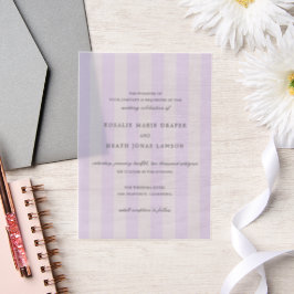Modern Purple Stripes Elegant Wedding