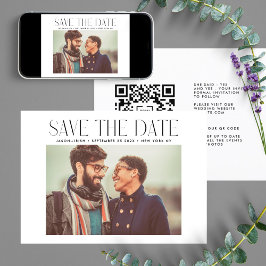 MODERN | QR-Code Modernes, einfaches Foto Save The Date