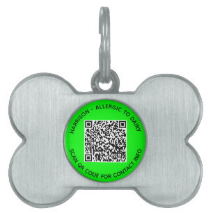 Modern QR Code Scan Kontaktinfo Name negrün Tiermarke