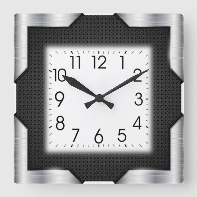 Modern Quadratische Wanduhr (Vorderseite)