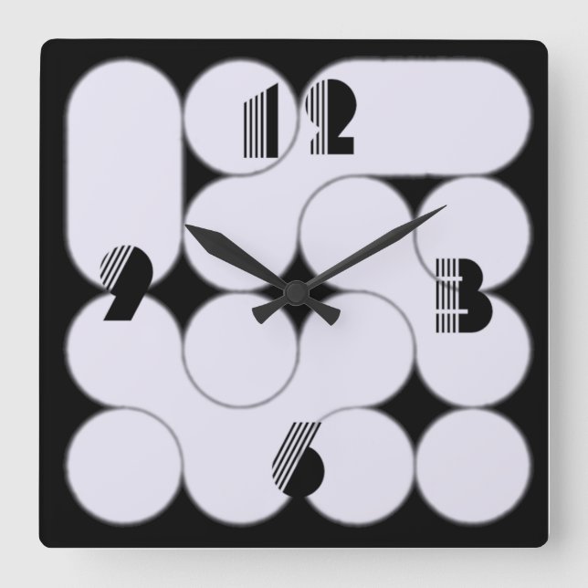 Modern Quadratische Wanduhr (Vorderseite)