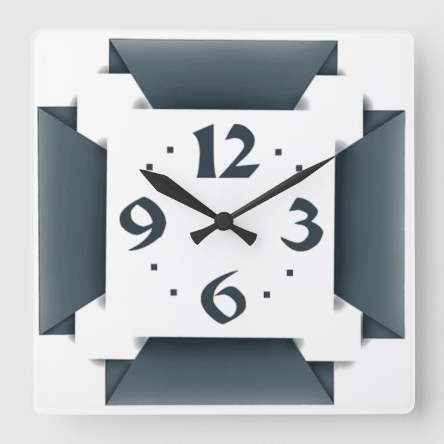 Modern Quadratische Wanduhr (Vorderseite)