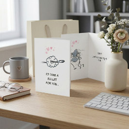 Modern Quirky Spaß Stickman Funny Valentinstag Karte