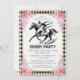 Modern Race Horse Derby Party Equestrian Invitatio Einladung