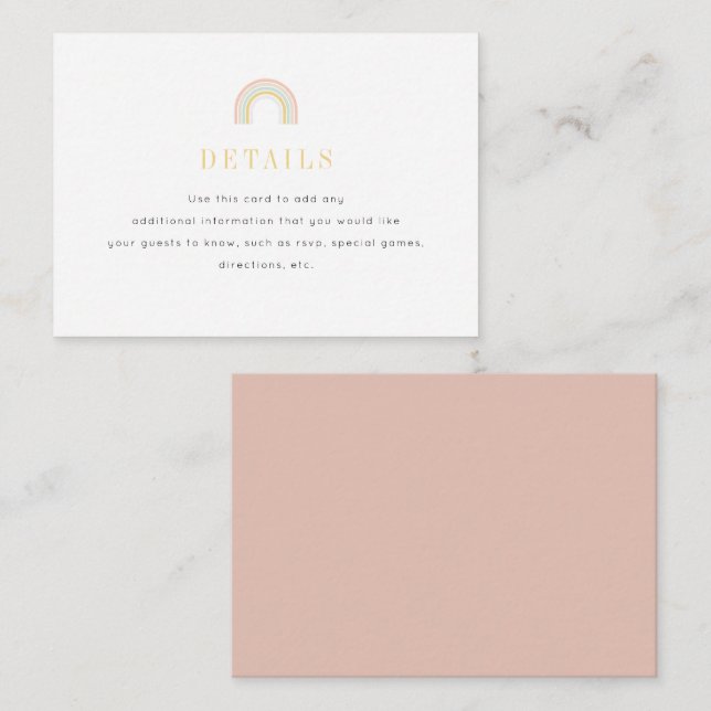 Modern Rainbow Birthday Begleitkarte (Vorne/Hinten)