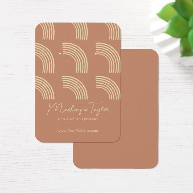 Modern Rainbow Personalisiert Earring Display Card (Schreibtisch)