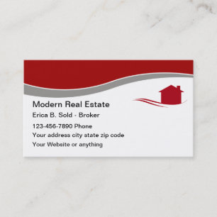 Modern Real Anwesen Broker Business Cards Visitenkarte