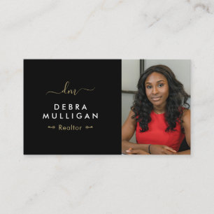 Modern Real Anwesen Monogram Business Card Visitenkarte