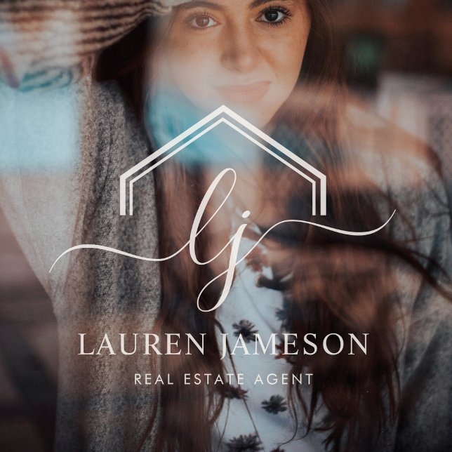 Modern Real Estate Promotional Realtor Logo Fensteraufkleber (Von Creator hochgeladen)