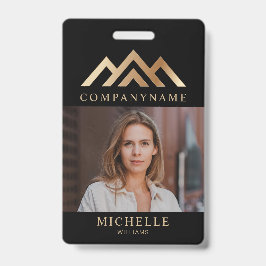 Modern Real Estate Promotional Realtor Name Tag Ba Ausweis