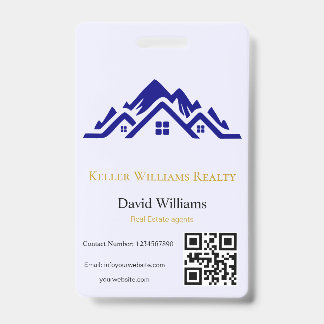 Modern Real Estate white and gold custom logo  Ausweis