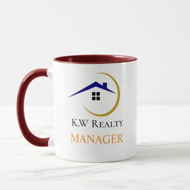 Modern Real Estate white and gold custom logo  Tasse (Links)