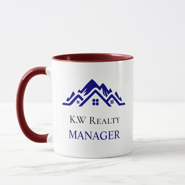 Modern Real Estate white and gold custom logo  Tasse (Links)