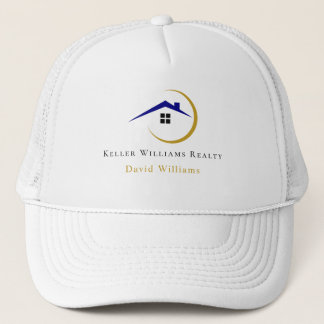 Modern Real Estate white and gold custom logo  Truckerkappe