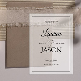 Modern Real Vellum Overlay Names Calligraphy Black