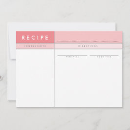 MODERN RECIPE CARD Veranstalter Block minimale Kor Dankeskarte